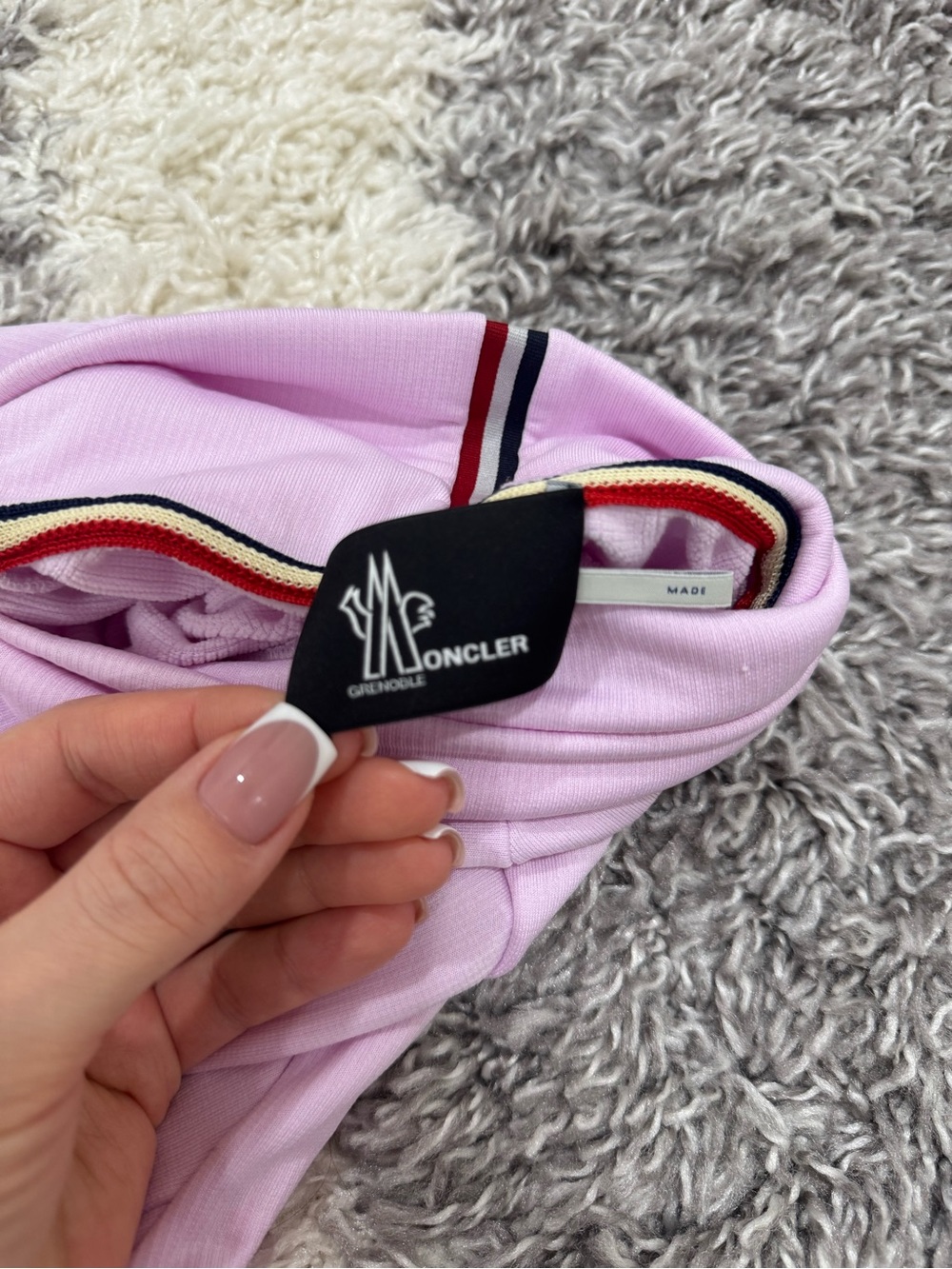 Moncler Lavender Ribbed Knit Turtleneck